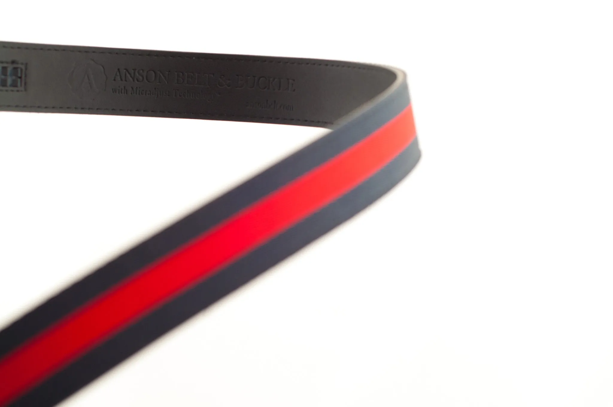 1.25" Navy-Red Stripe Cloth Strap