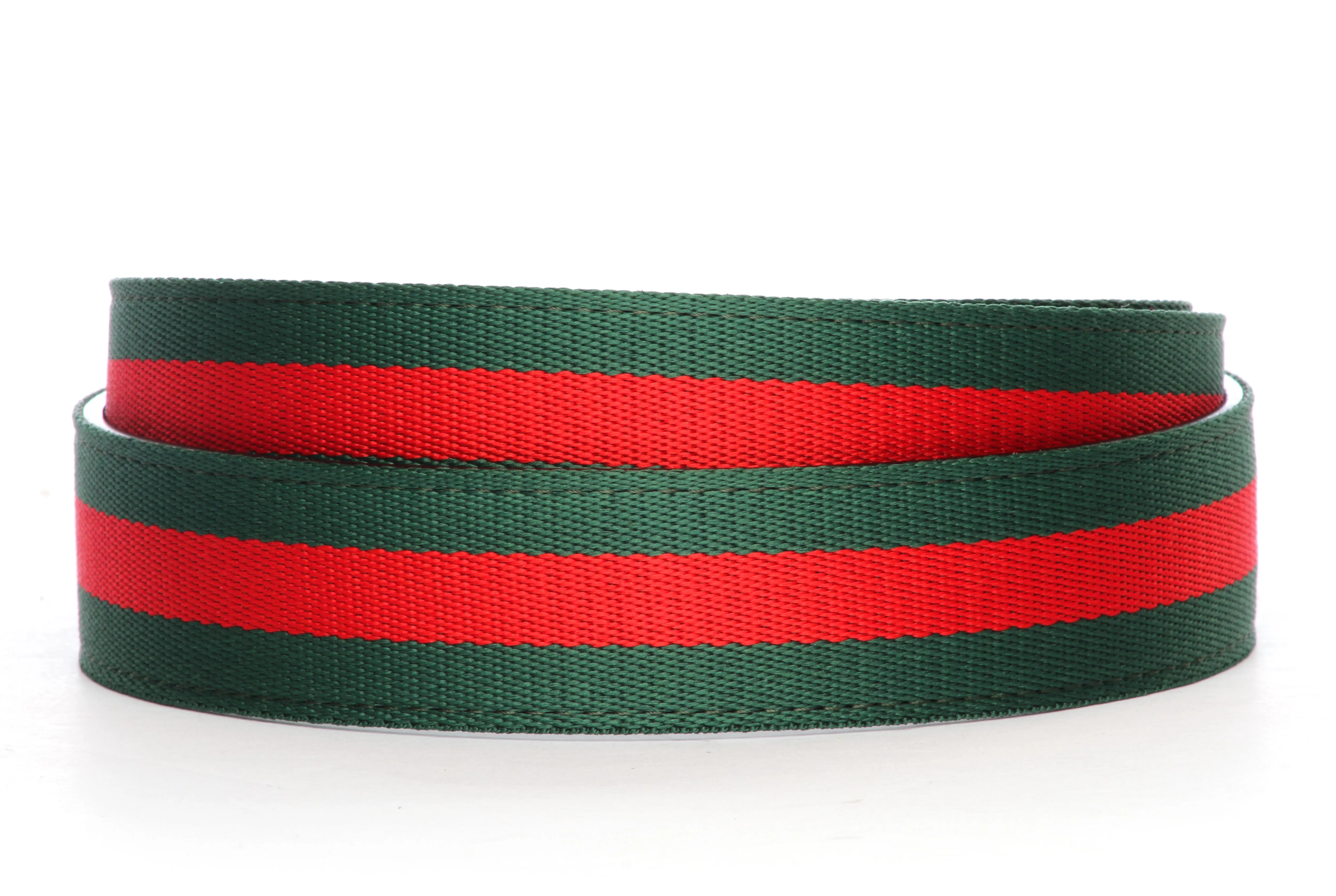 1.5" Green-Red Stripe Cloth Strap