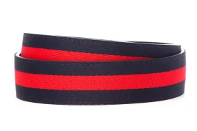 1.5" Navy w/Red Stripe Cloth Strap