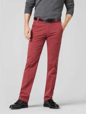 40% OFF - MEYER Trousers - Roma 3001 Lightweight-Weight Cotton Chinos - Red - Sizes: 38 LONG