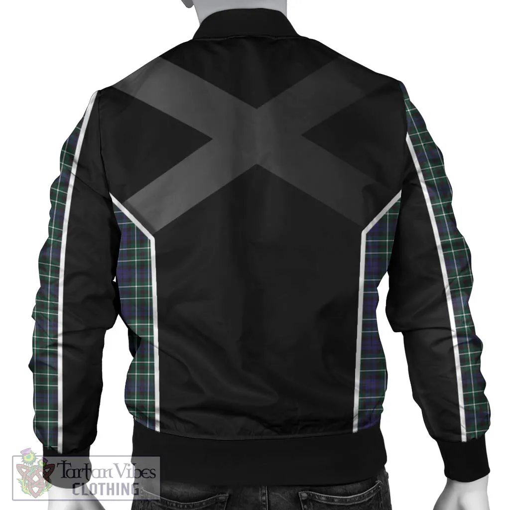 Allardice Tartan Bomber Jacket with Family Crest and Scottish Thistle Vibes Sport Style