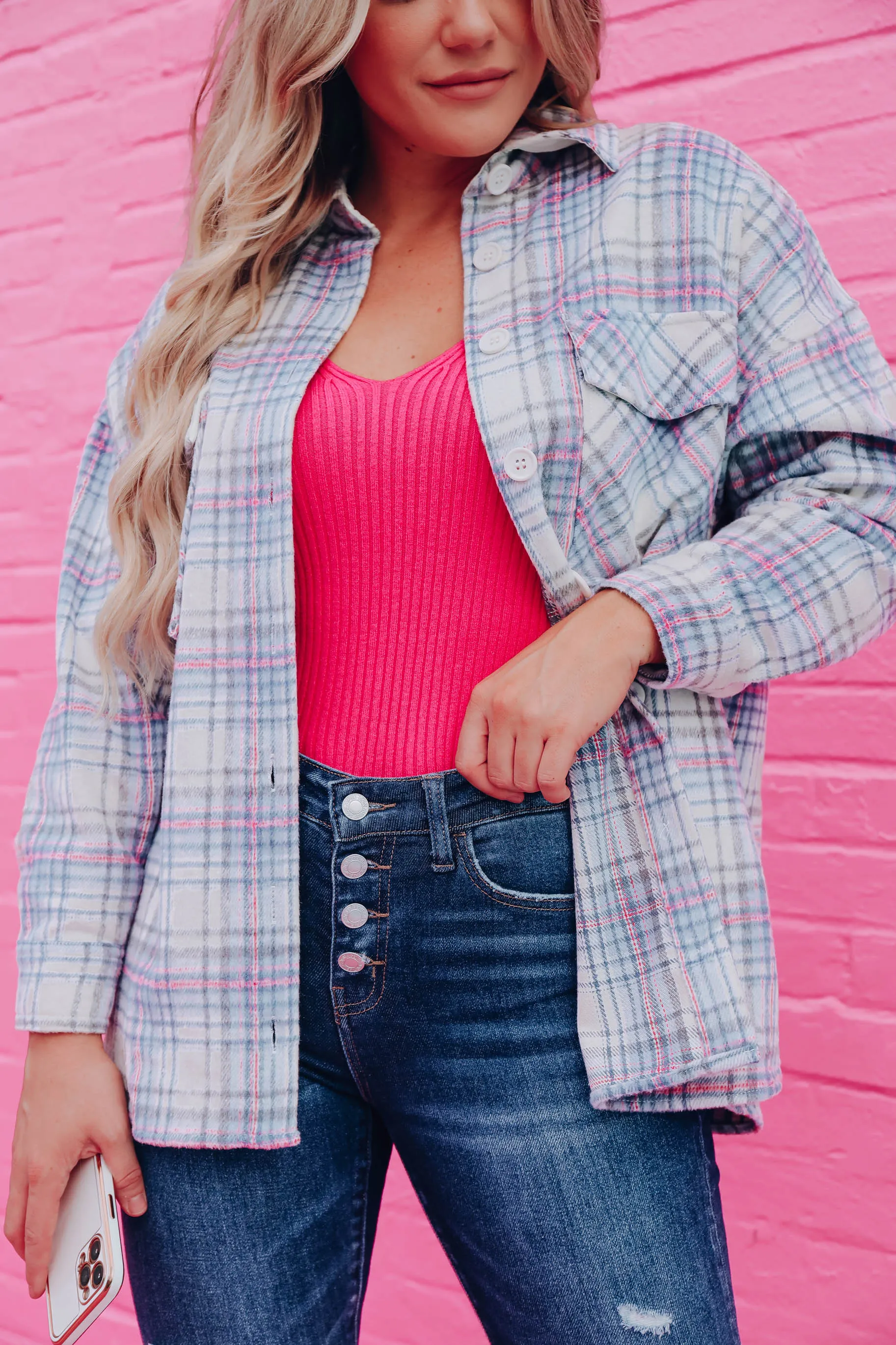 America's Sweetheart Plaid Shacket