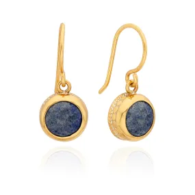 Anna Beck Dumortierite Circle Drop Earrings