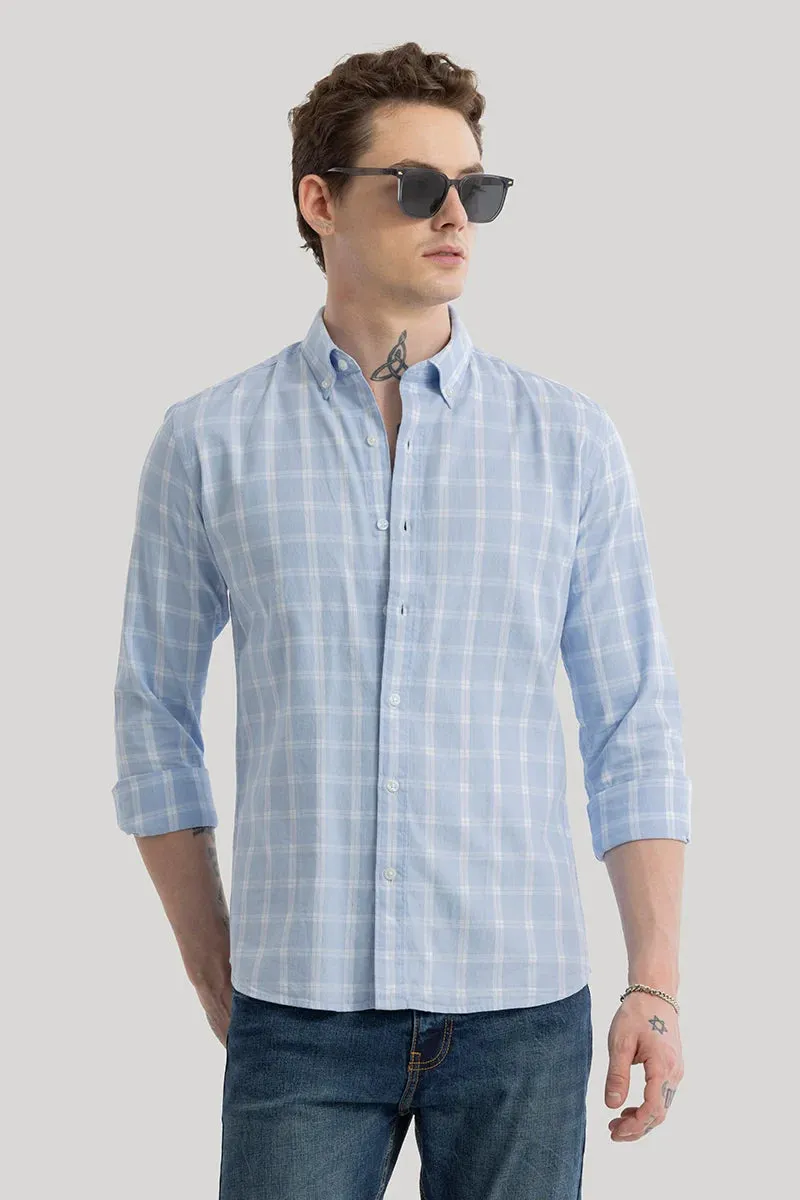 Antonio Light Blue Checks Shirt