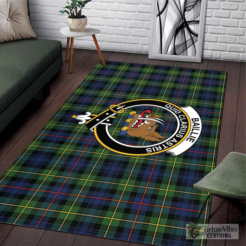 Baillie (Bailey) Tartan Area Rug with Family Crest