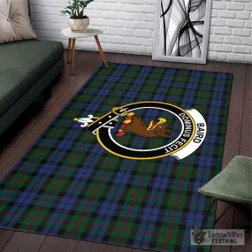 Baird Tartan Area Rug with Family Crest