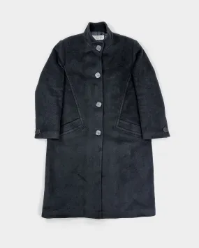 Balenciaga Uniform Black Wool   Cashmere Long Coat Jacket 1990's