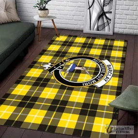 Barclay Dress Modern Tartan Area Rug with Family Crest