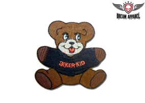 Biker Kid Teddy Bear Motorcycle Patch