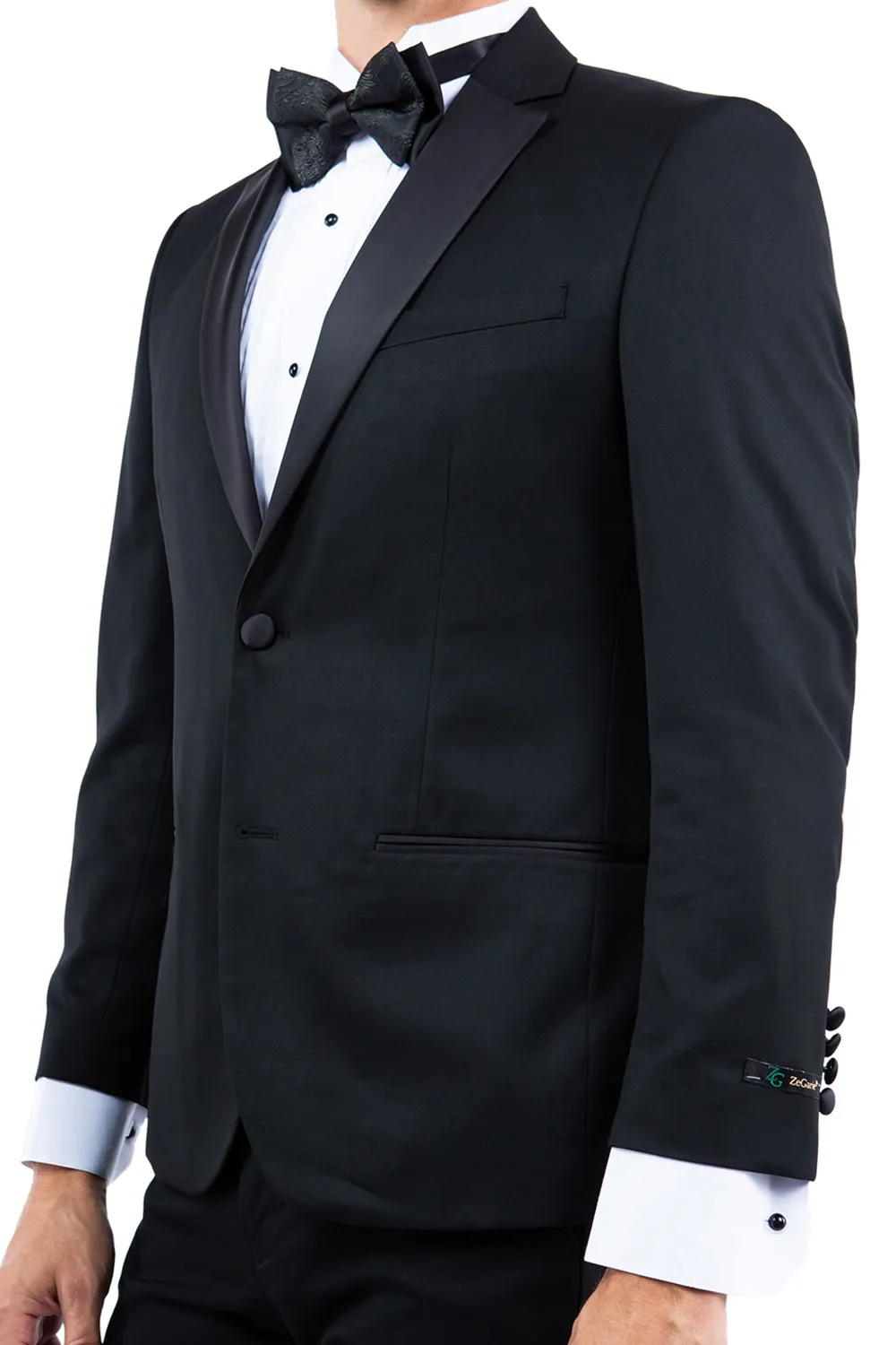 Black Notch Lapel Tuxedo Jacket