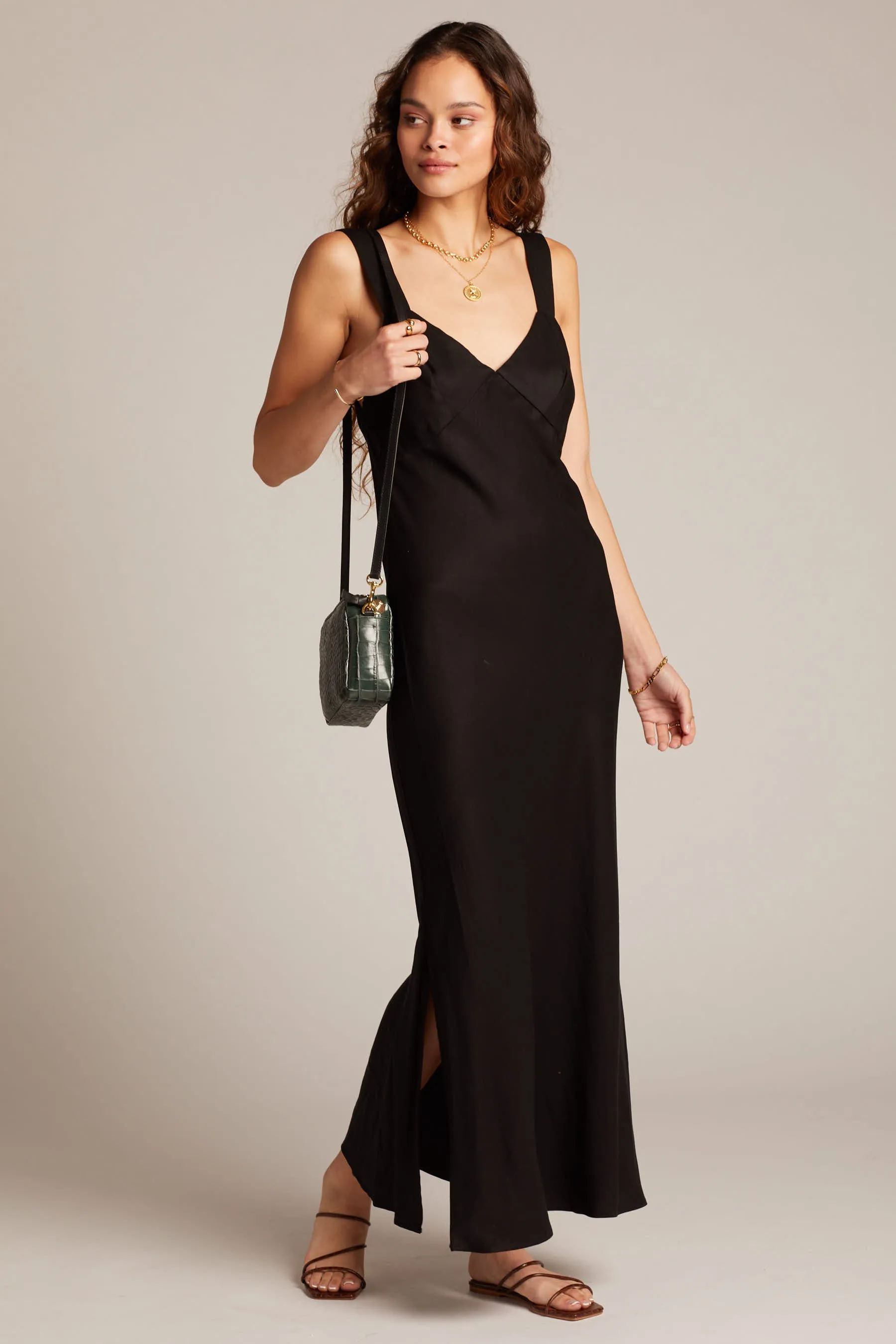 Black Zoe Slip Dress