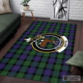 Blair Tartan Area Rug with Family Crest