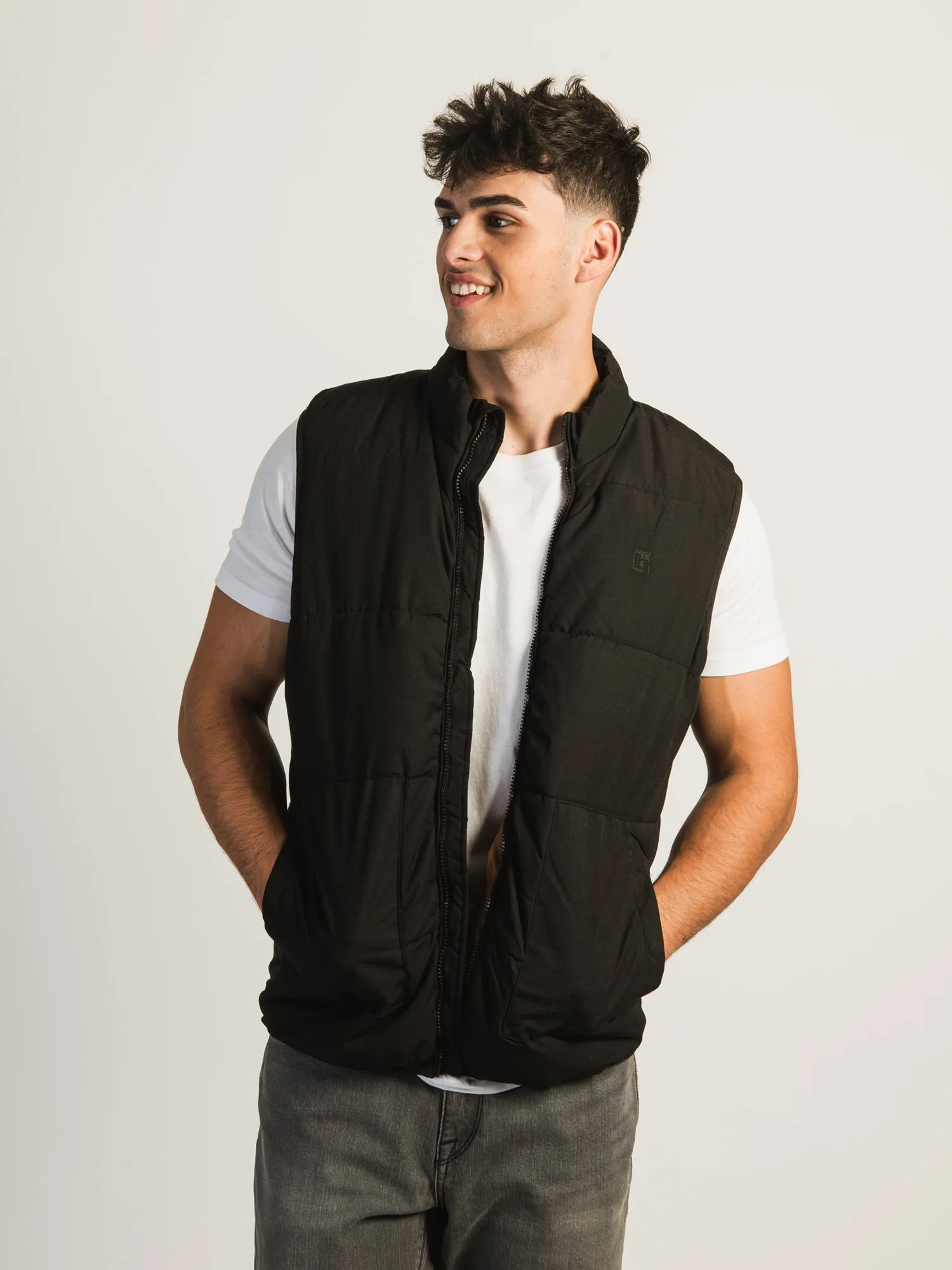 BLEND PUFFER VEST - BLACK