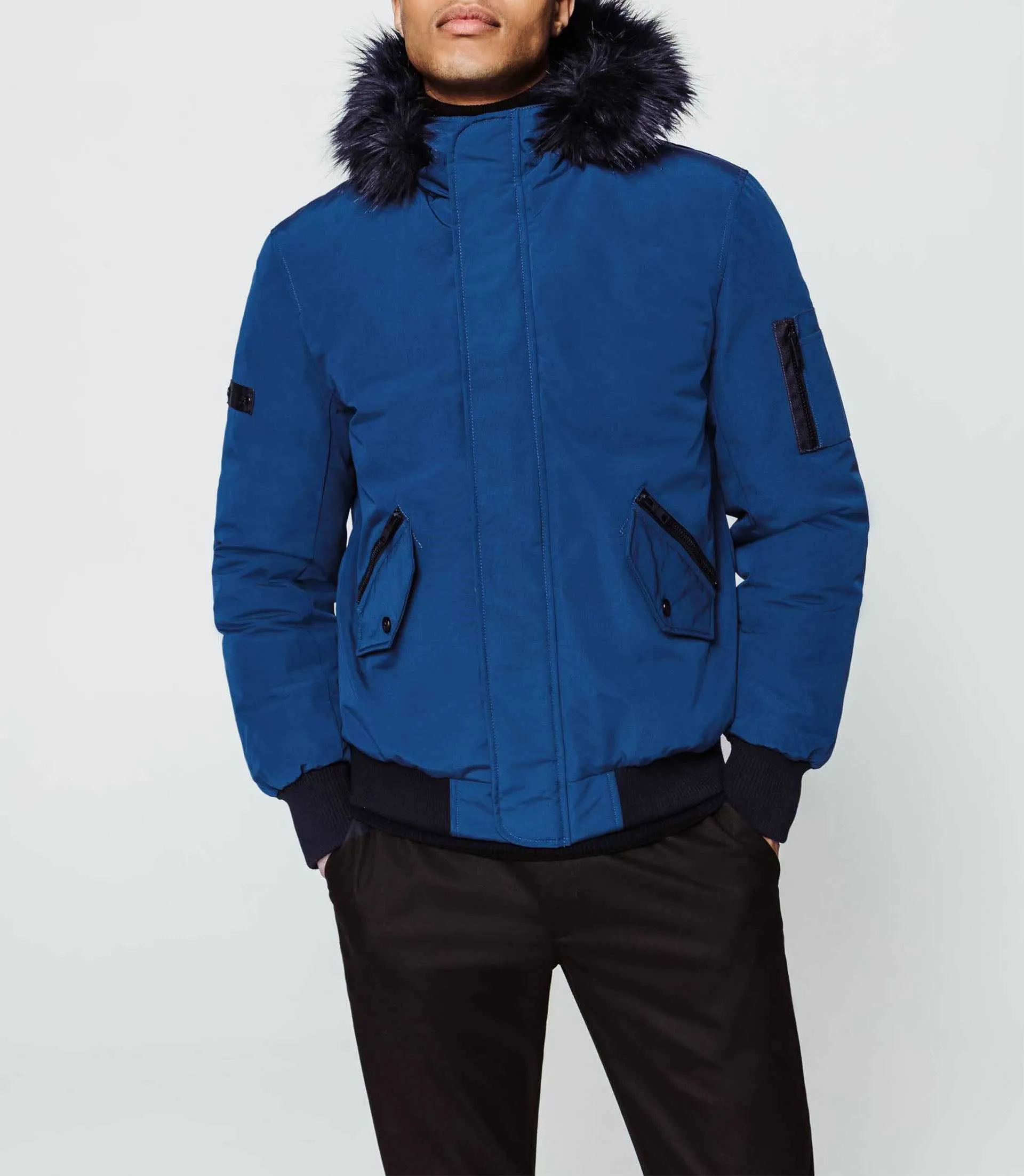 Blouson bleu multipoche "havre"