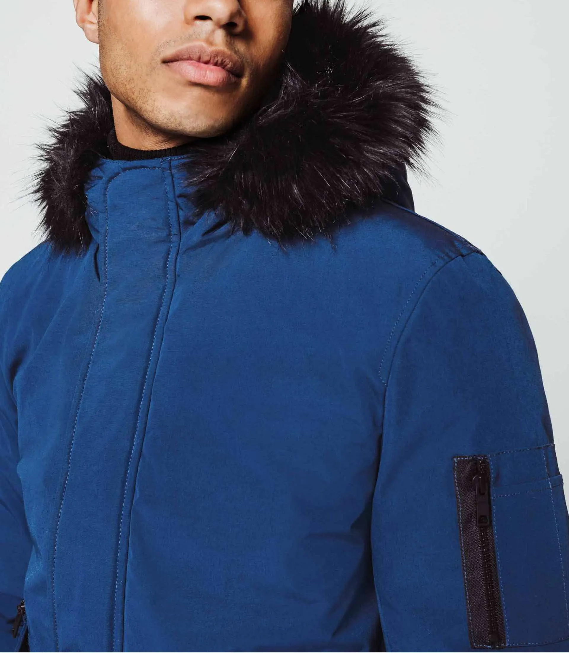 Blouson bleu multipoche "havre"