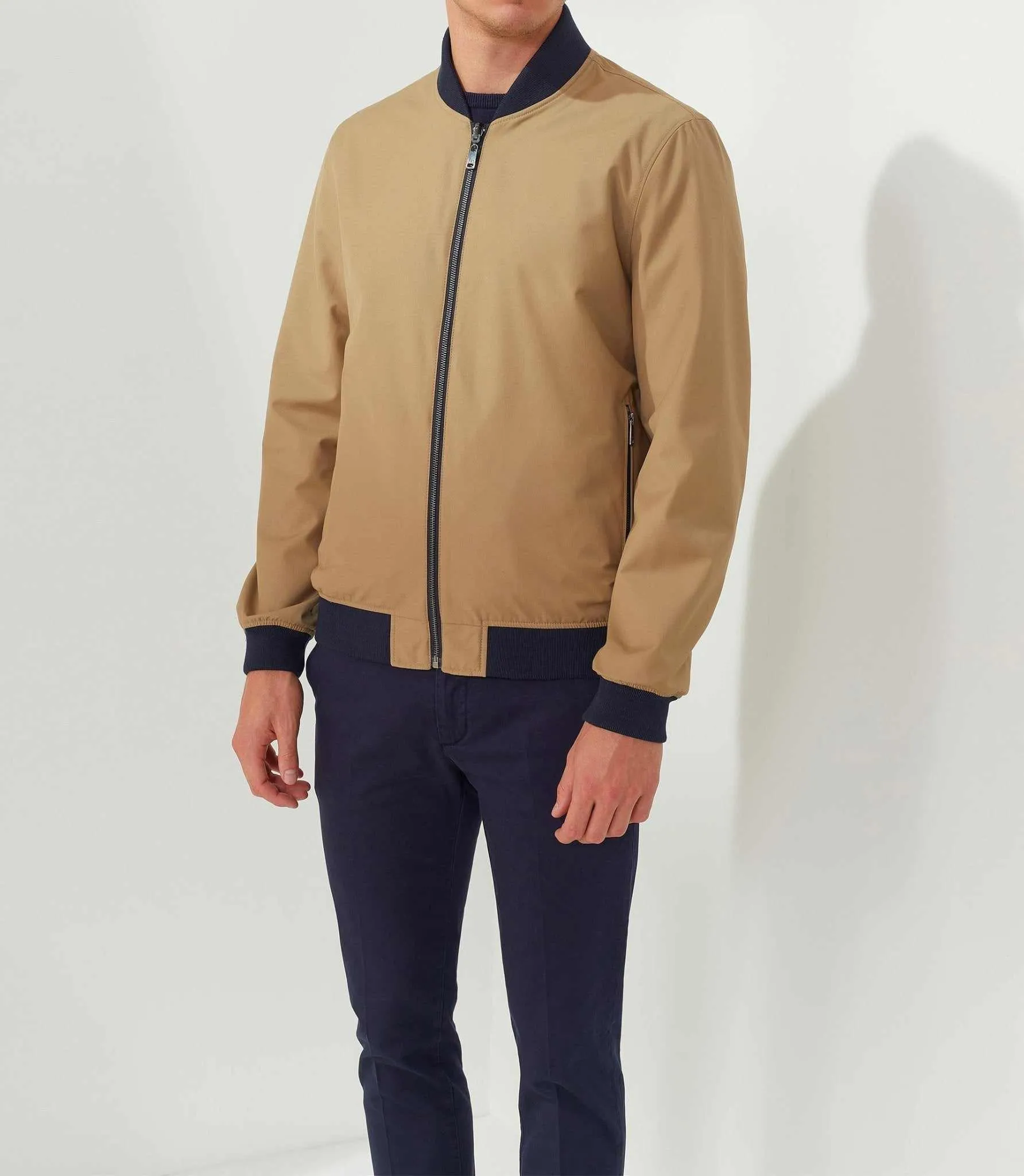 Blouson réversible beige-vichy "Kalvine"