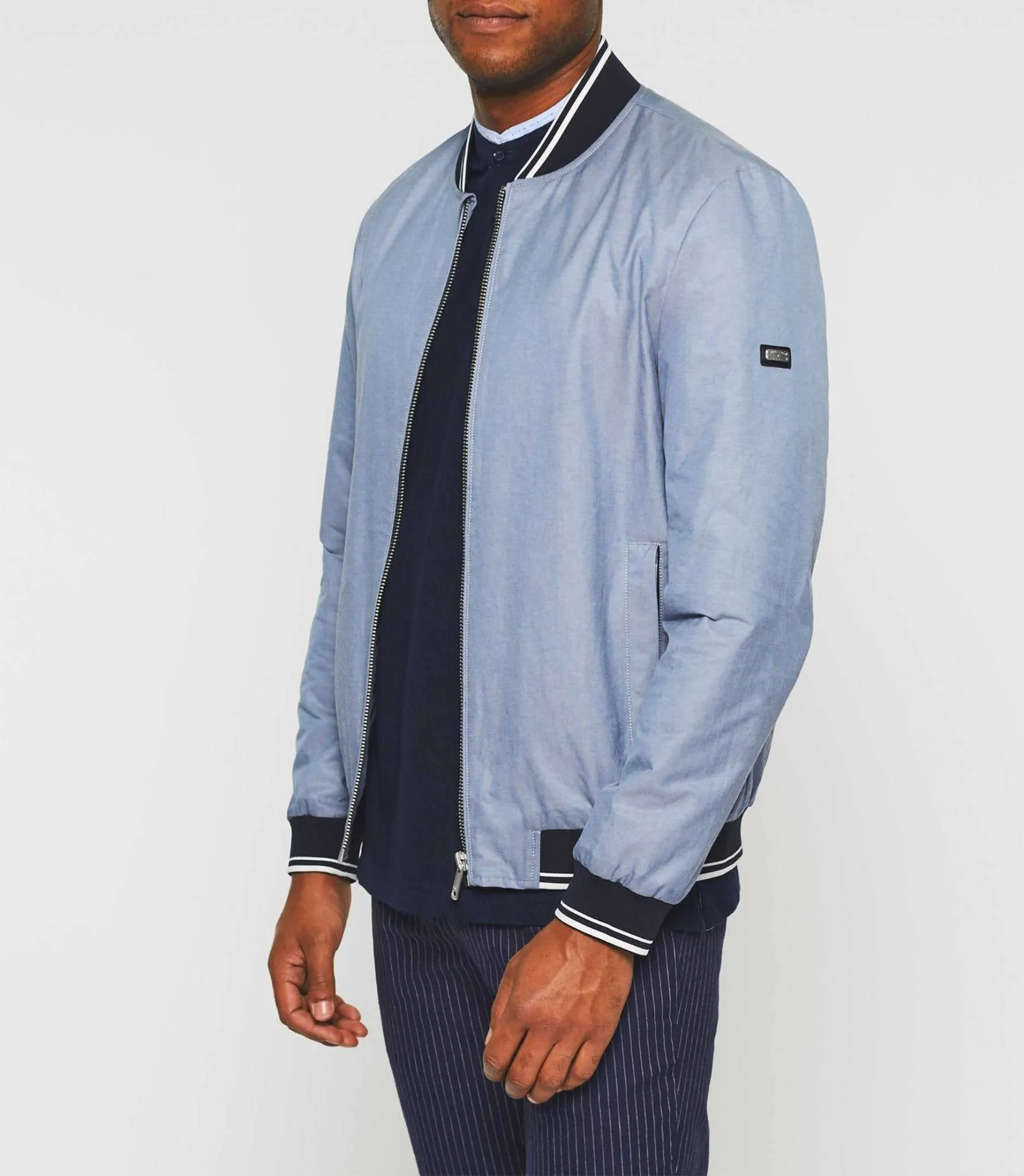 Blouson teddy léger bleu "Romeo"