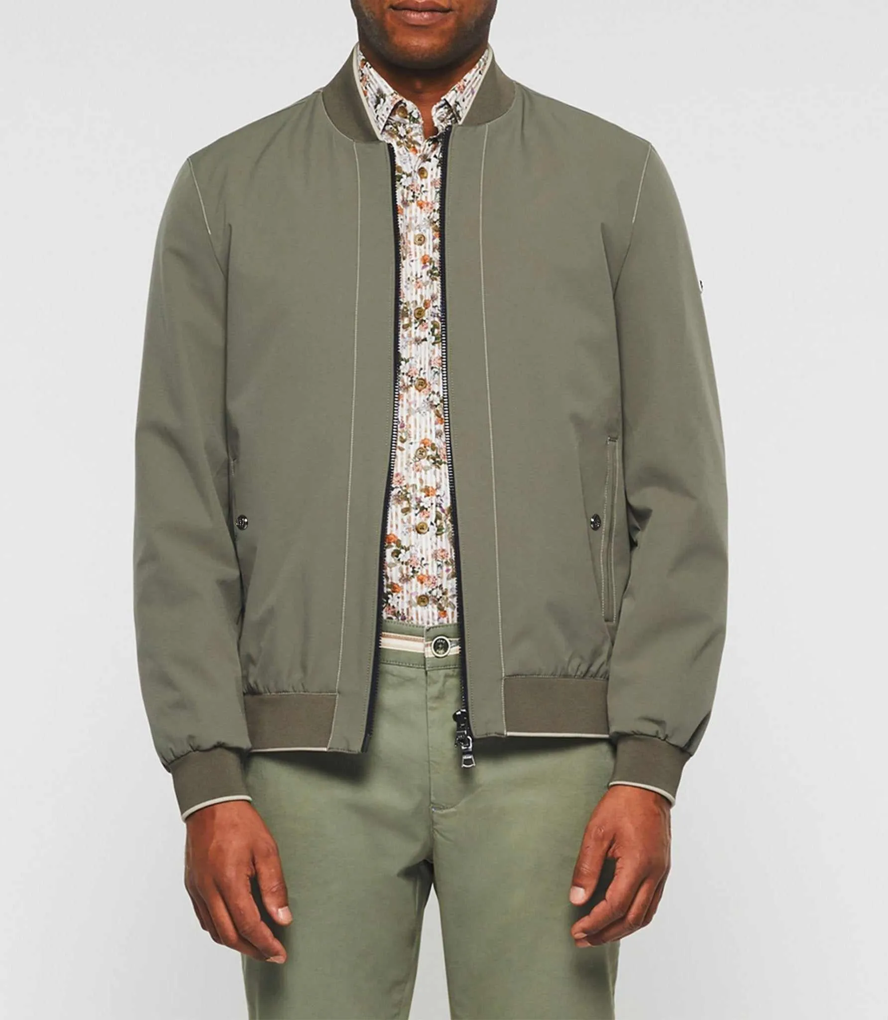 Blouson teddy léger kaki "Ron"