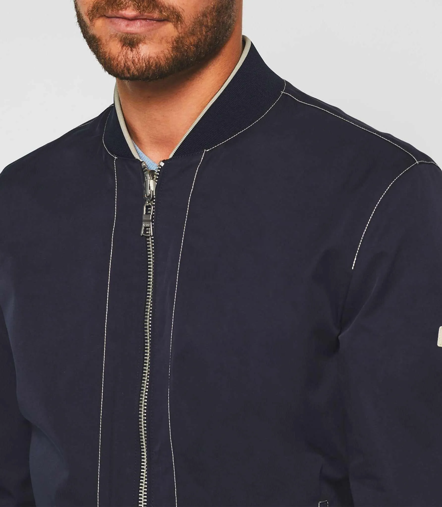 Blouson teddy léger marine "Ron"