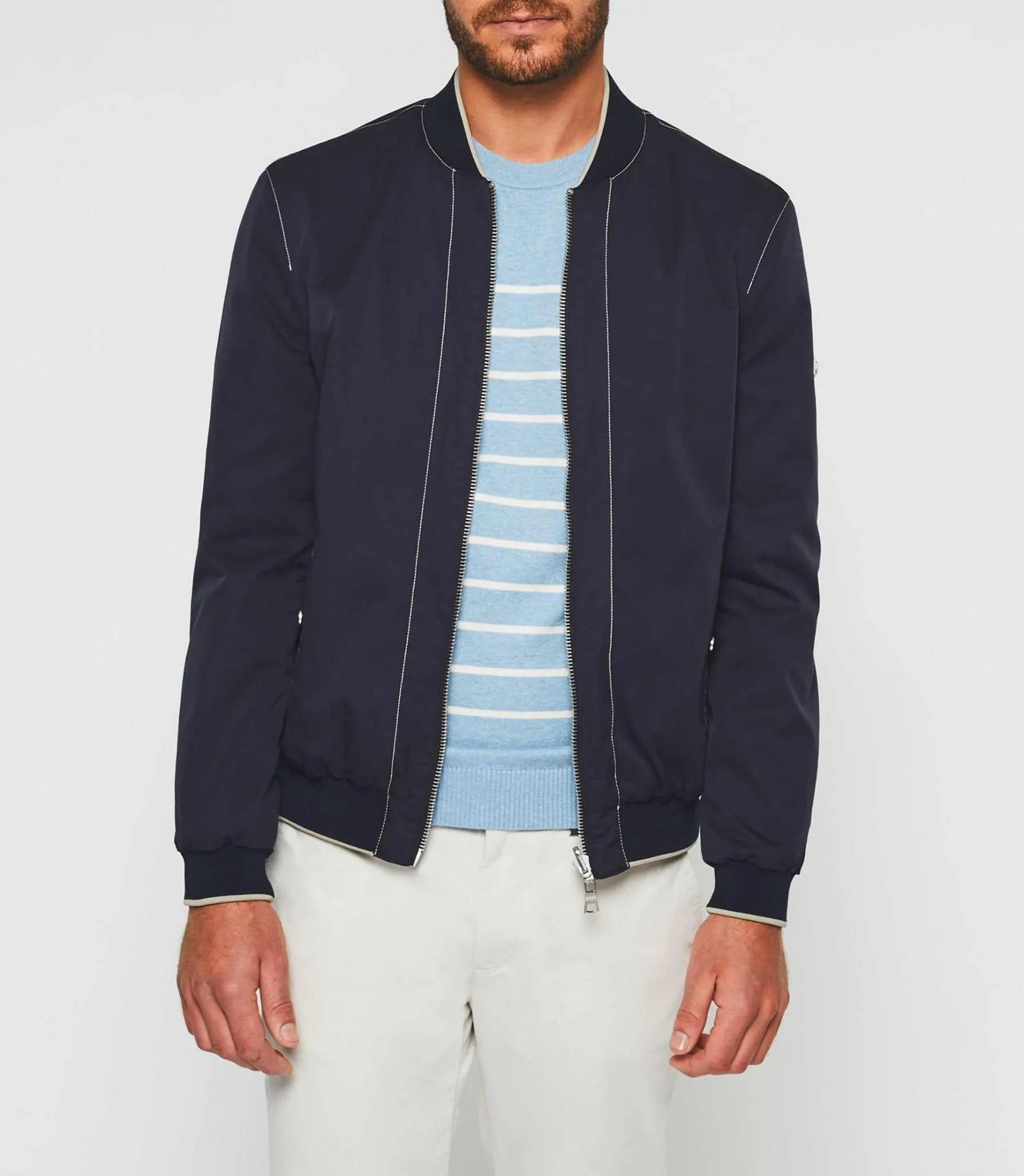 Blouson teddy léger marine "Ron"