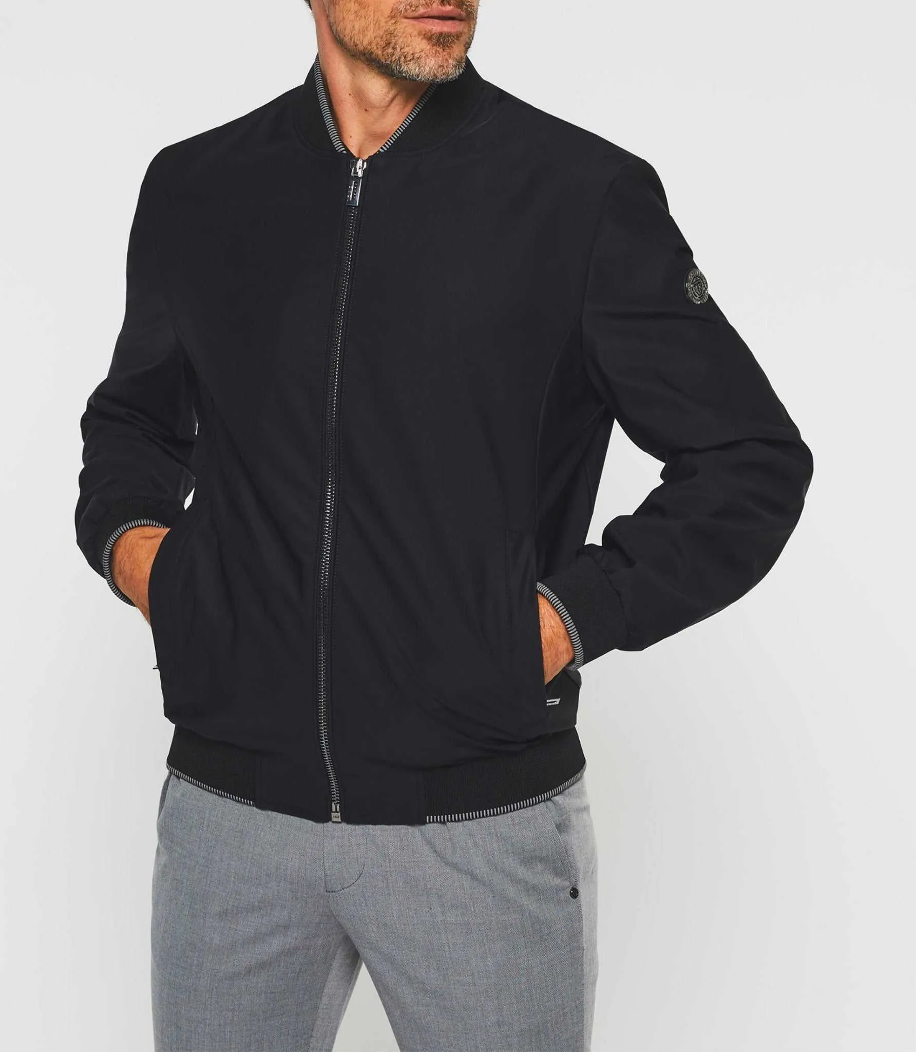 Blouson teddy léger noir "Ramsay"