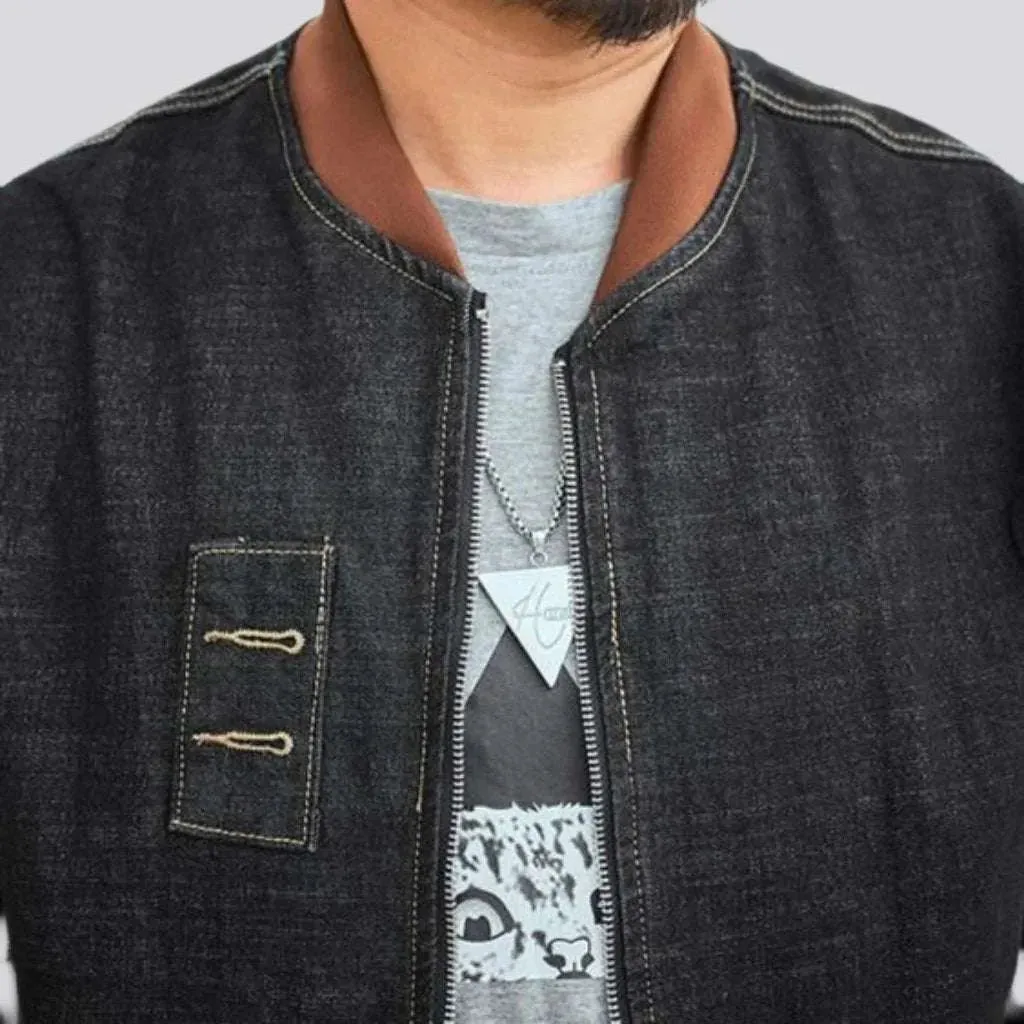 Bomber men's jean jacket