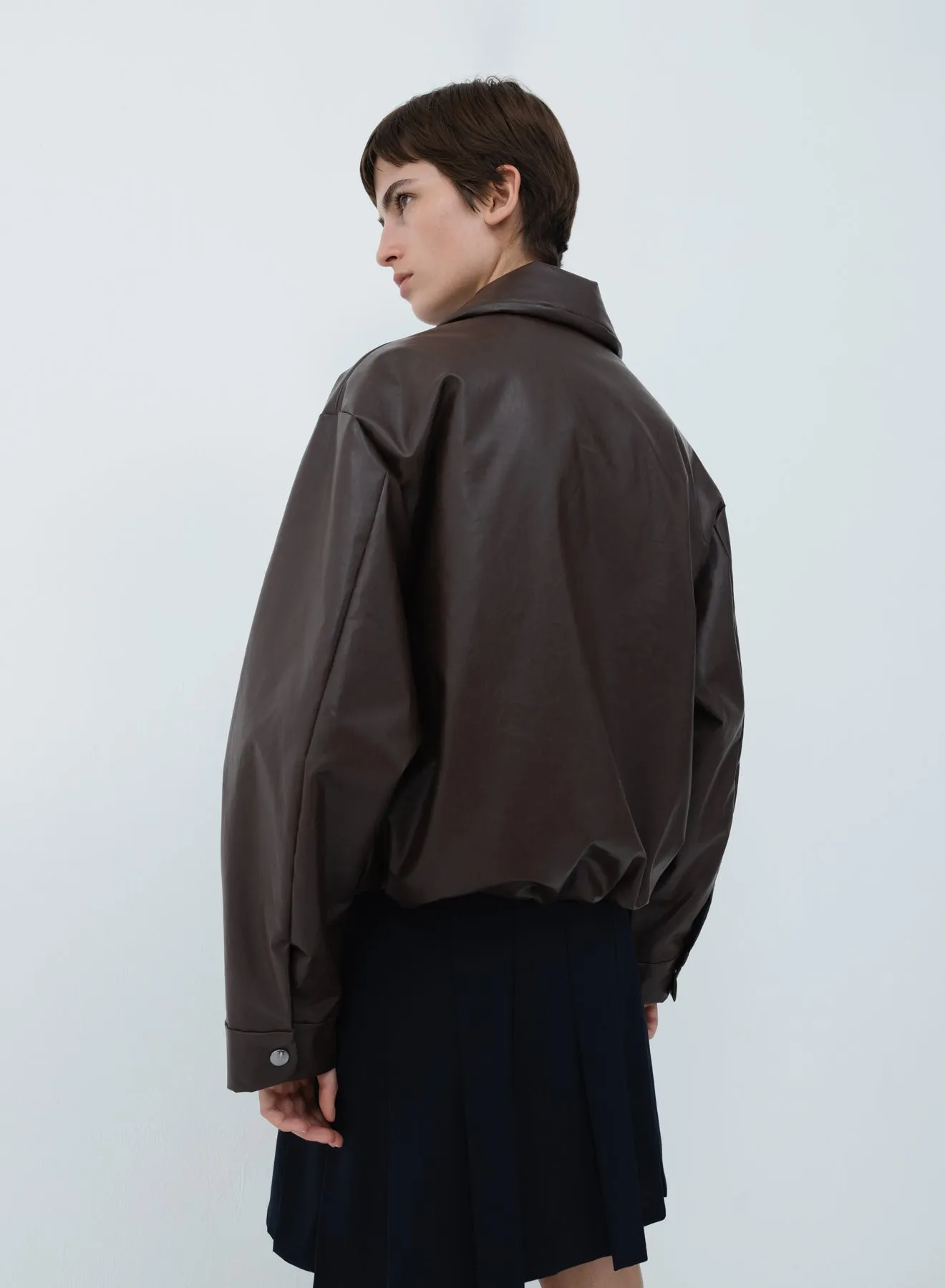 Bomber short oil | dark brown