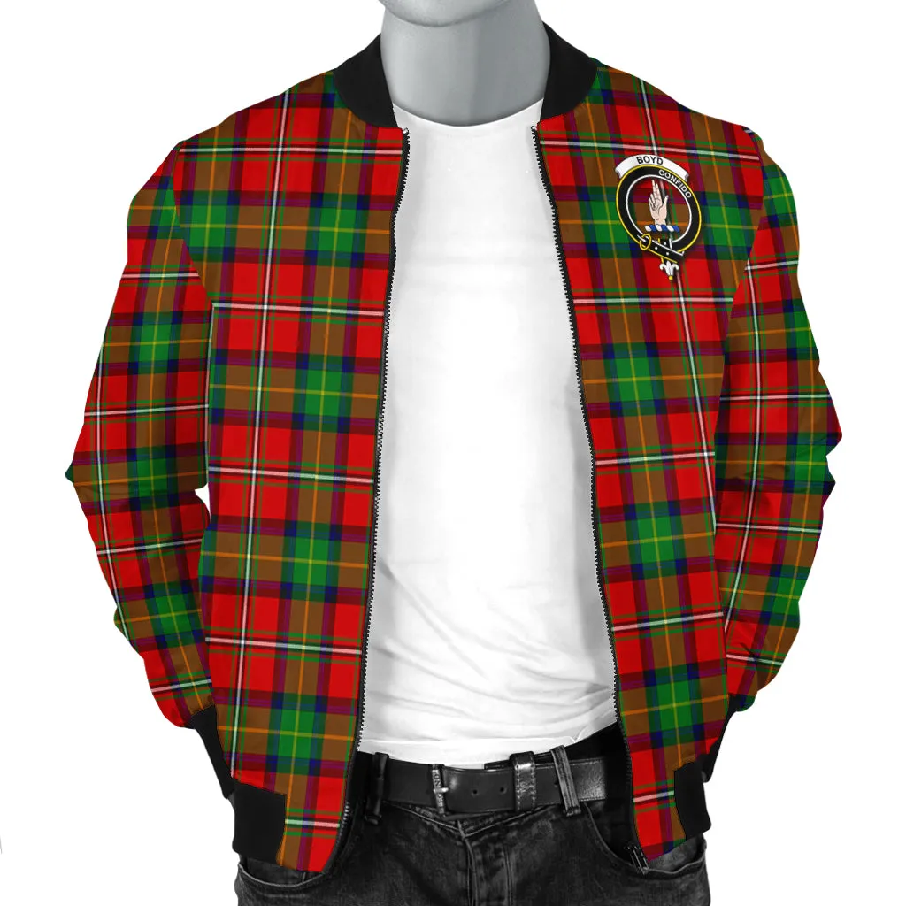 Boyd Tartan Bomber Jacket with Family Crest