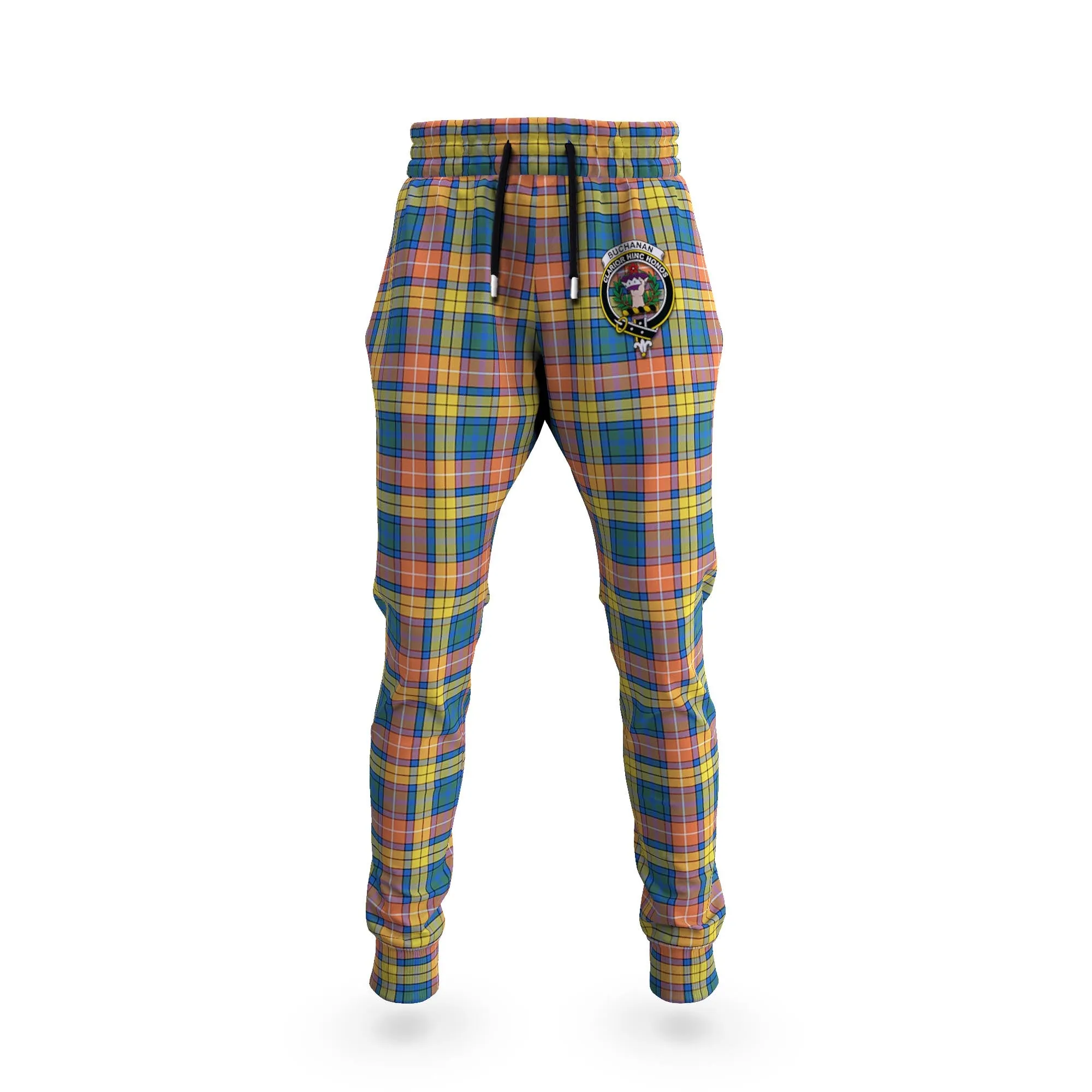 Buchanan Ancient Tartan Joggers Pants with Family Crest