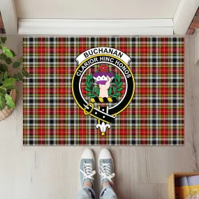 Buchanan Old Dress Tartan Door Mat with Family Crest