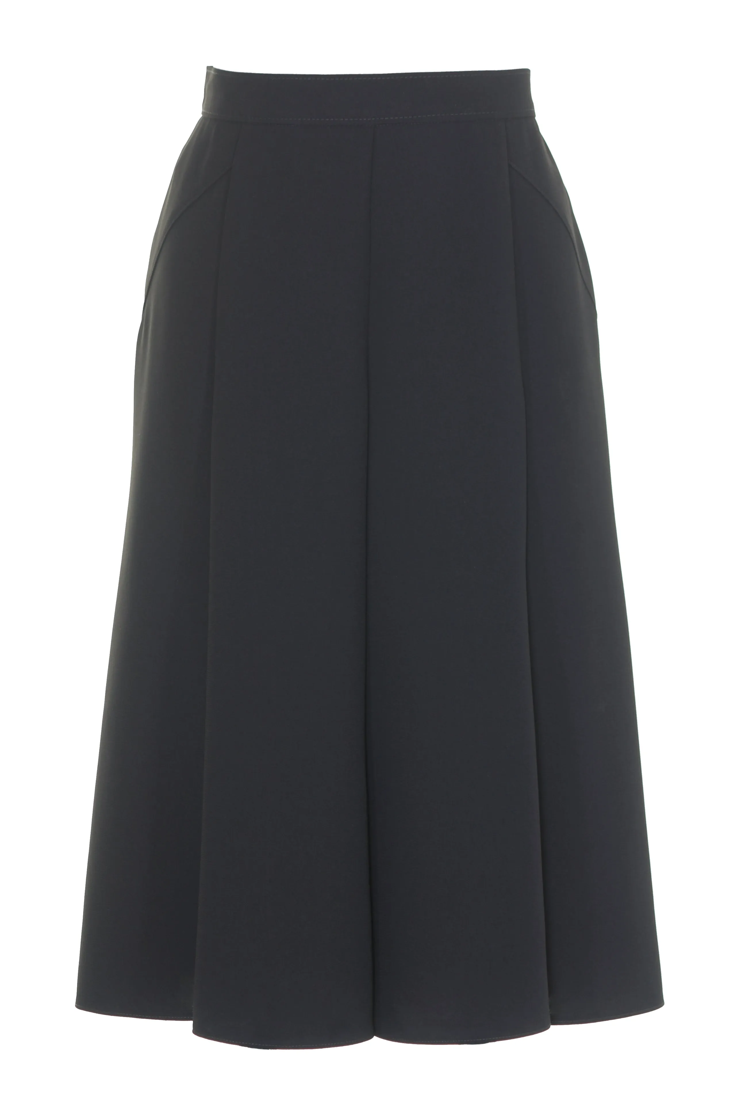 Busy Clothing Women Flared Panelled Skirt Black