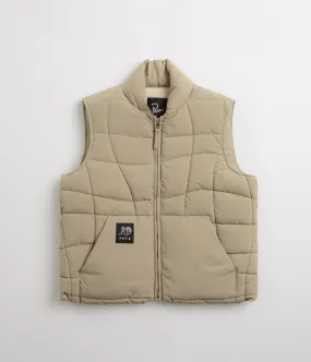 by Parra Waved Alien Puffer Vest - Tan