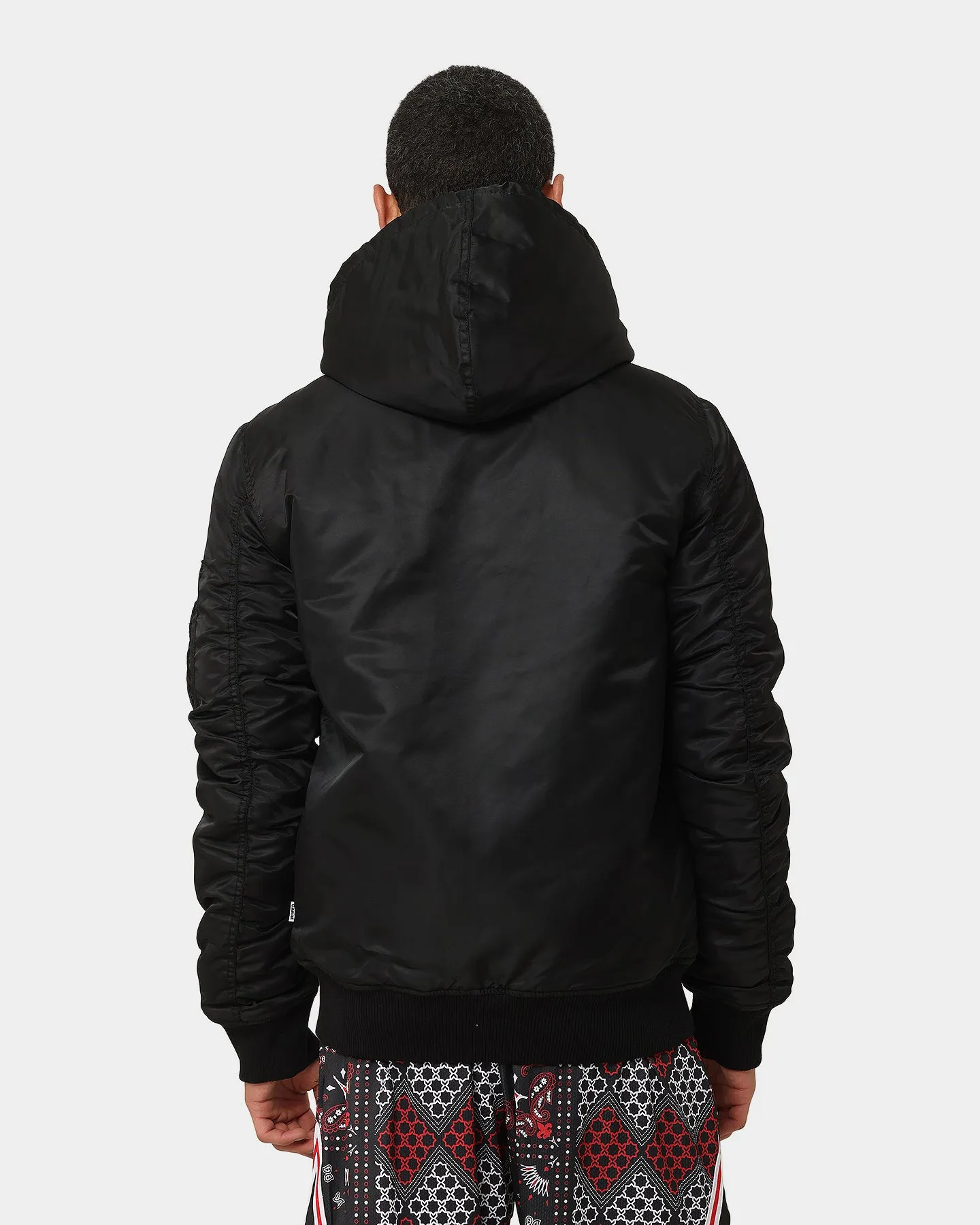 Carre Ultilitaire Hooded Bomber Jacket Black