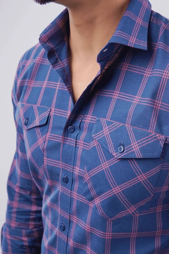 Check Shirt - Blue & Pink