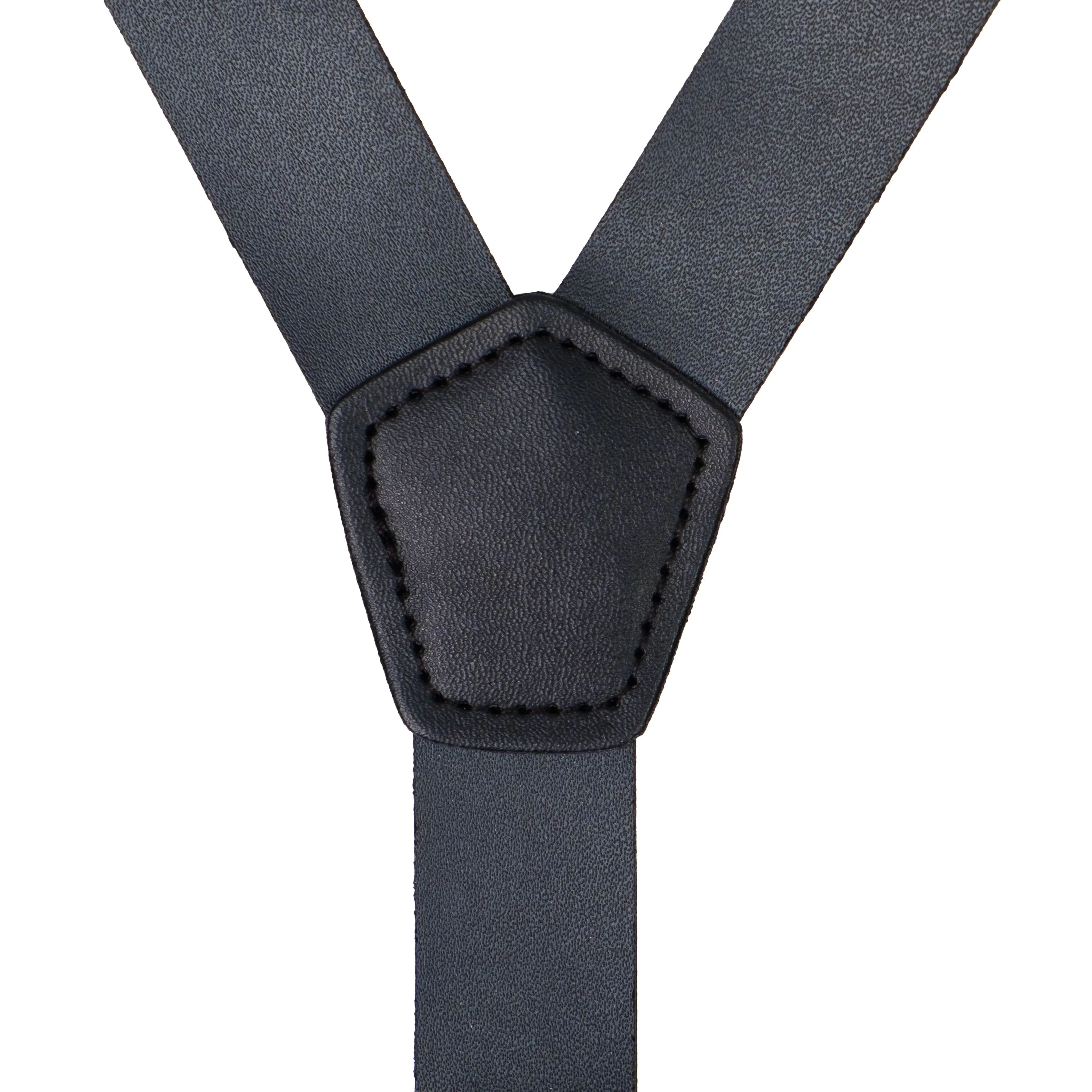 Chokore Y-shaped PU Leather Suspenders with Finger Clips (Black)