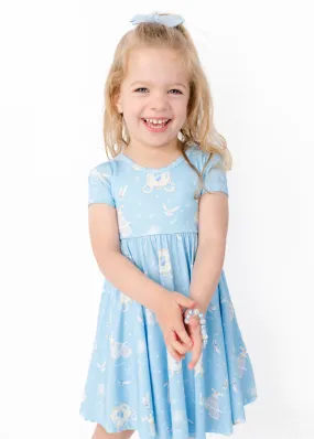 Cinderella Bamboo Short Sleeve Twirl Dress