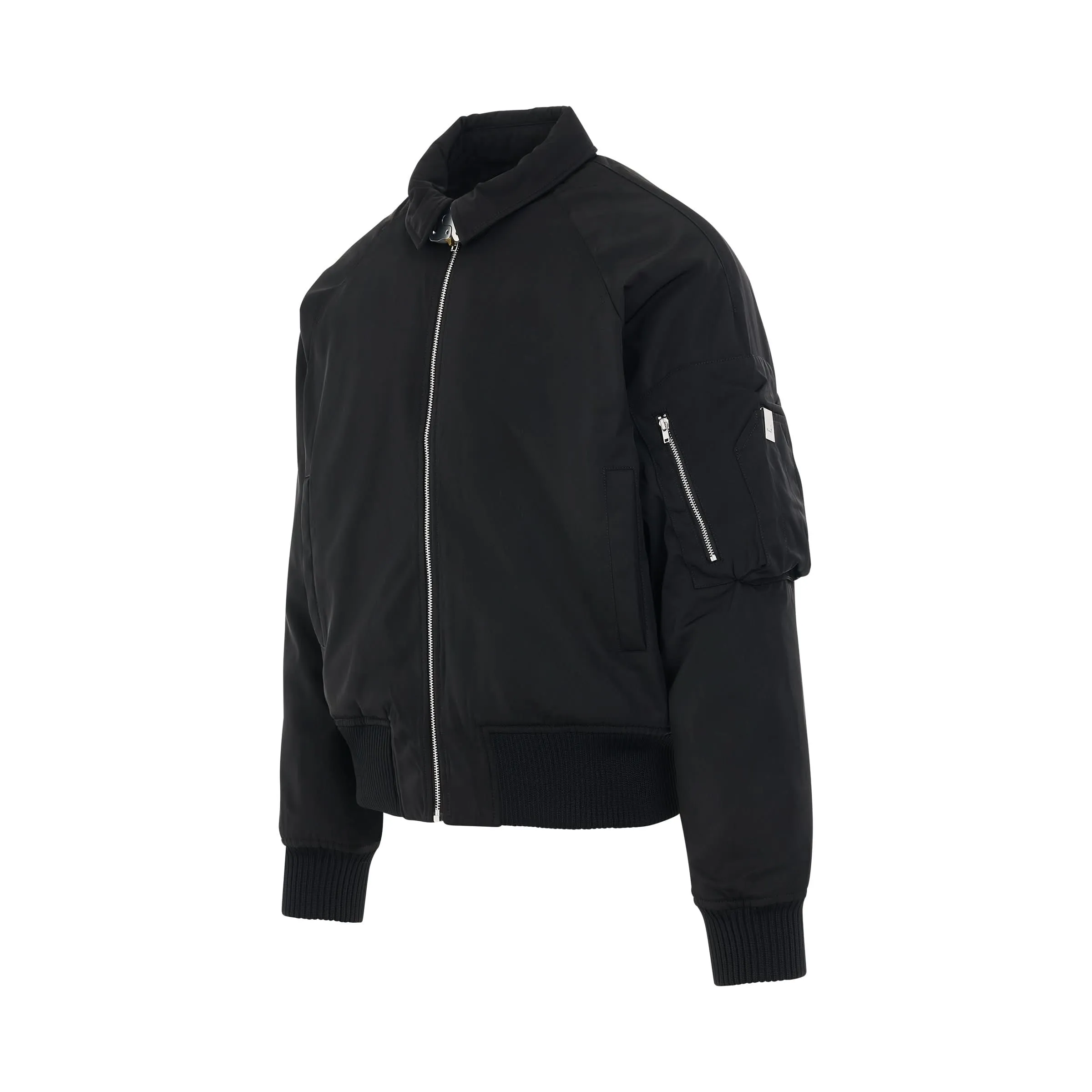 Classic Arch Logo Bomber Jacket in Black