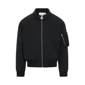 Classic Arch Logo Bomber Jacket in Black