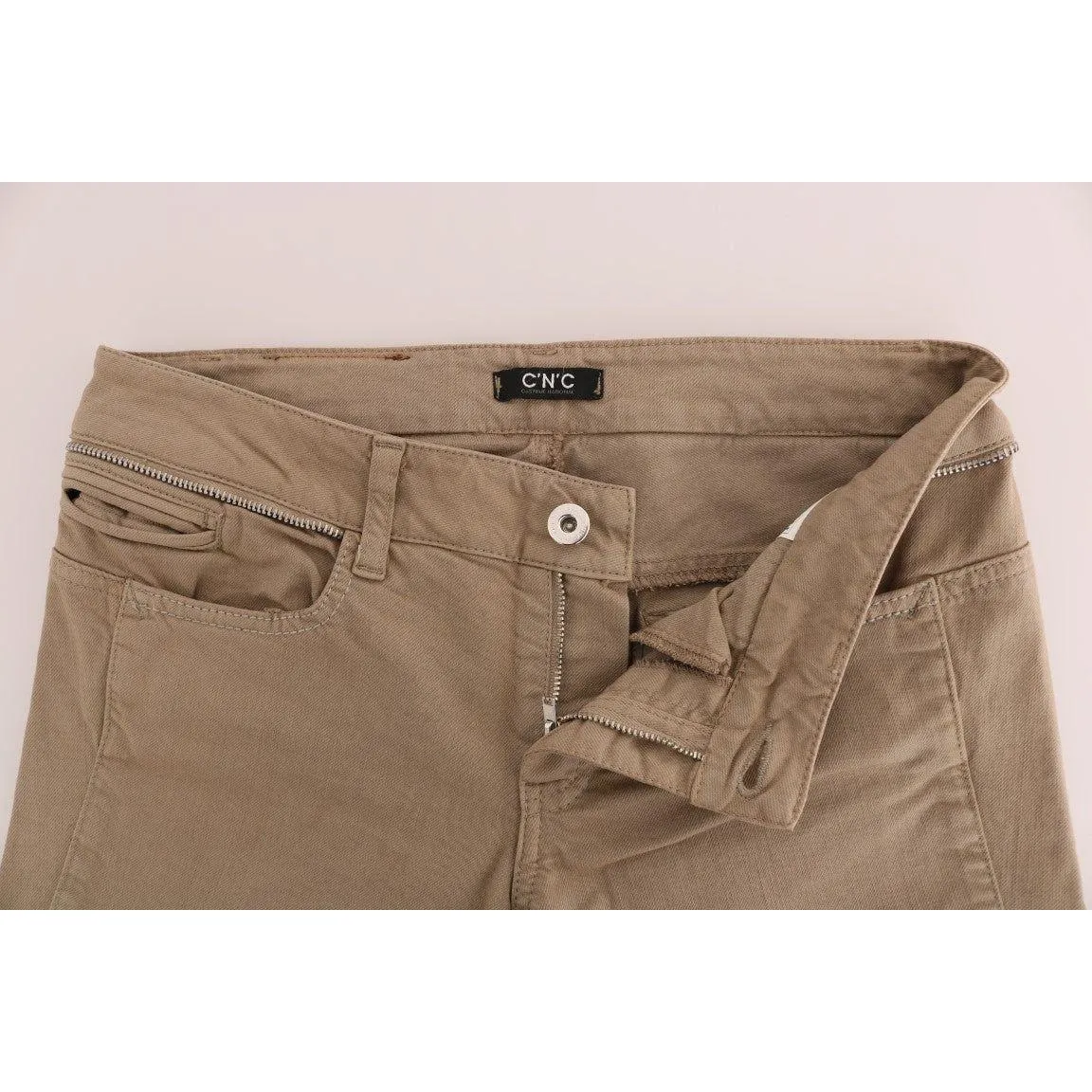 Costume National Beige Super Slim Fit Denim Delight