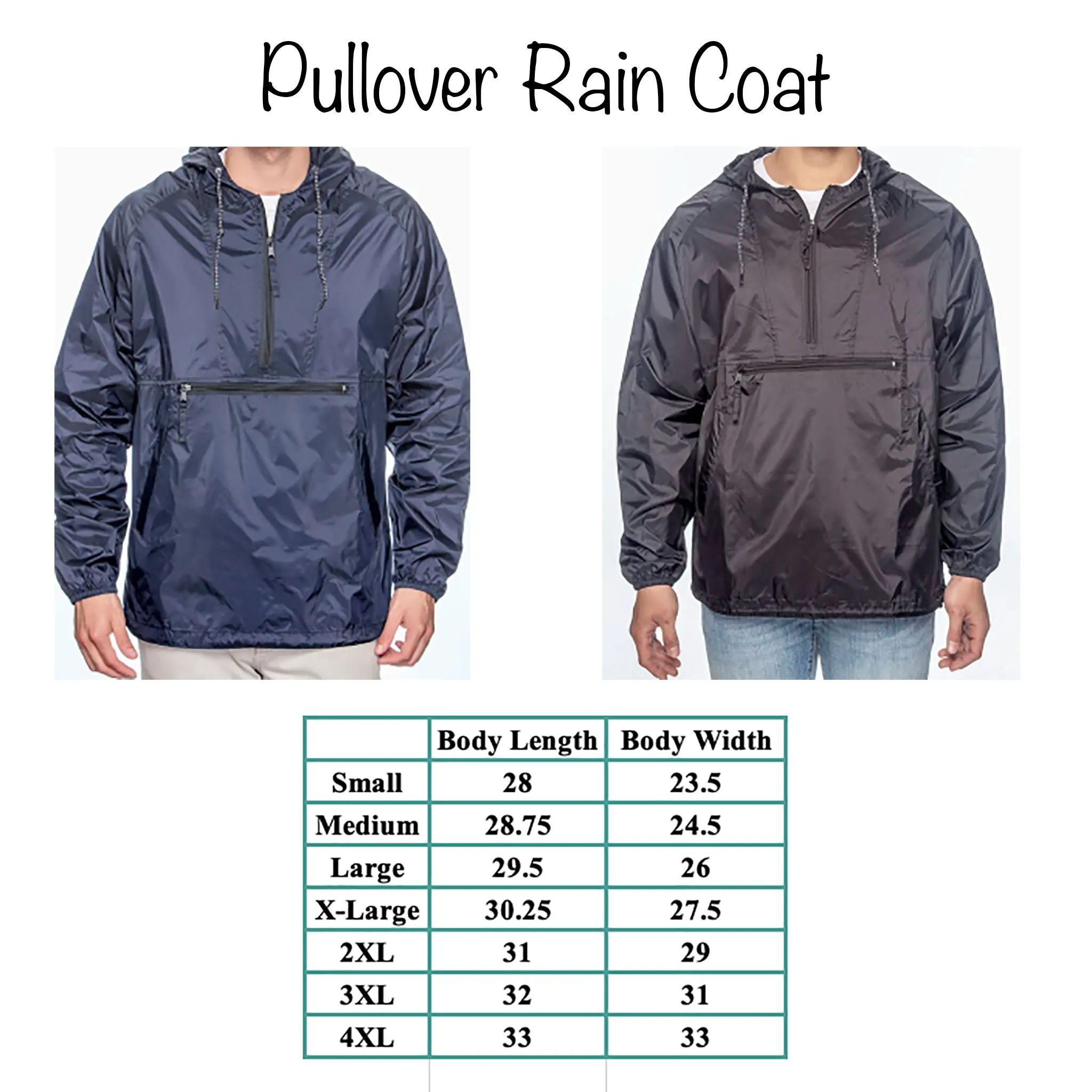 Cross Country Coach Personalized Pull Over Rain Jacket