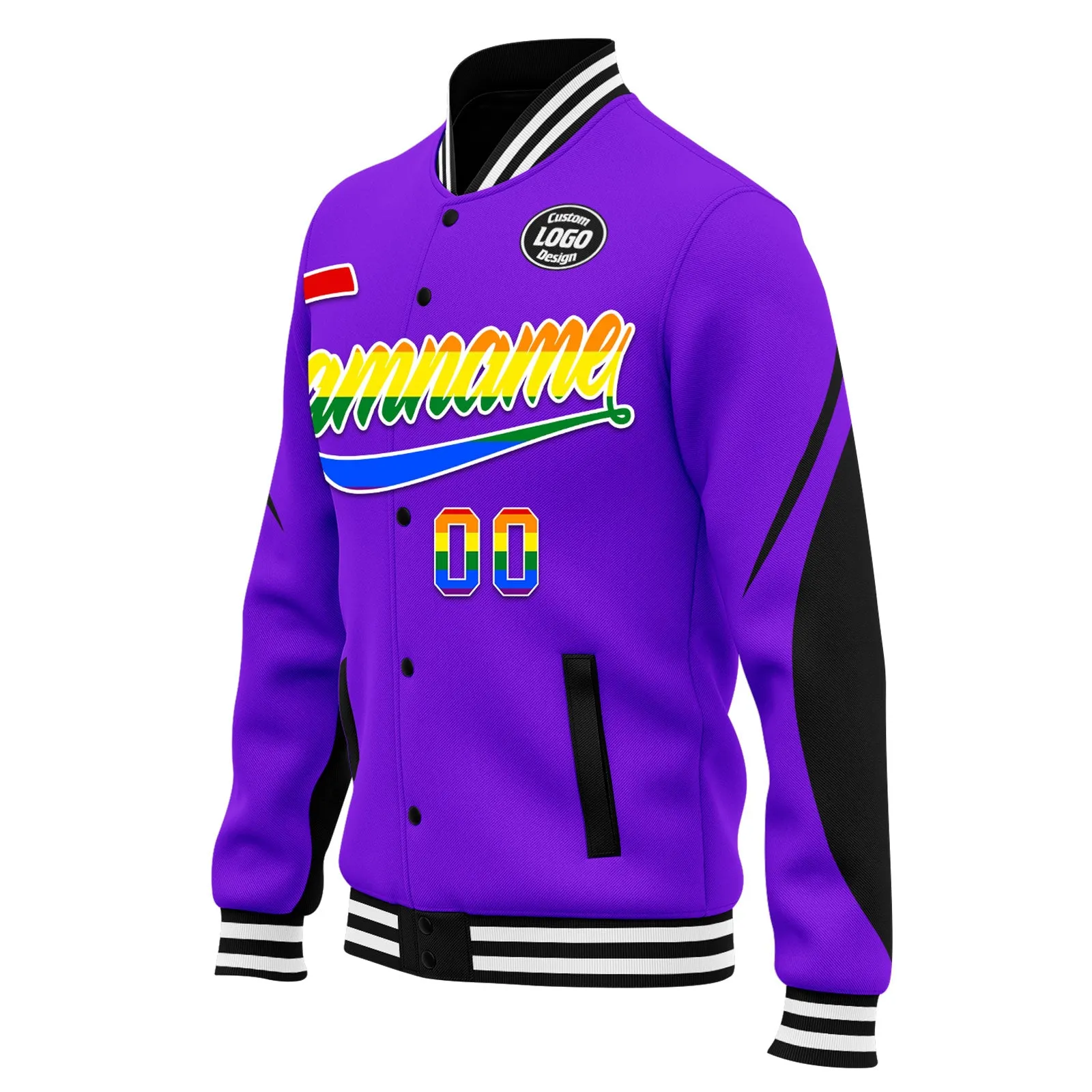 Custom Jacket Bomber Full-Snap Varsity Letterman Personalized Jacket FZ005-D025003-7