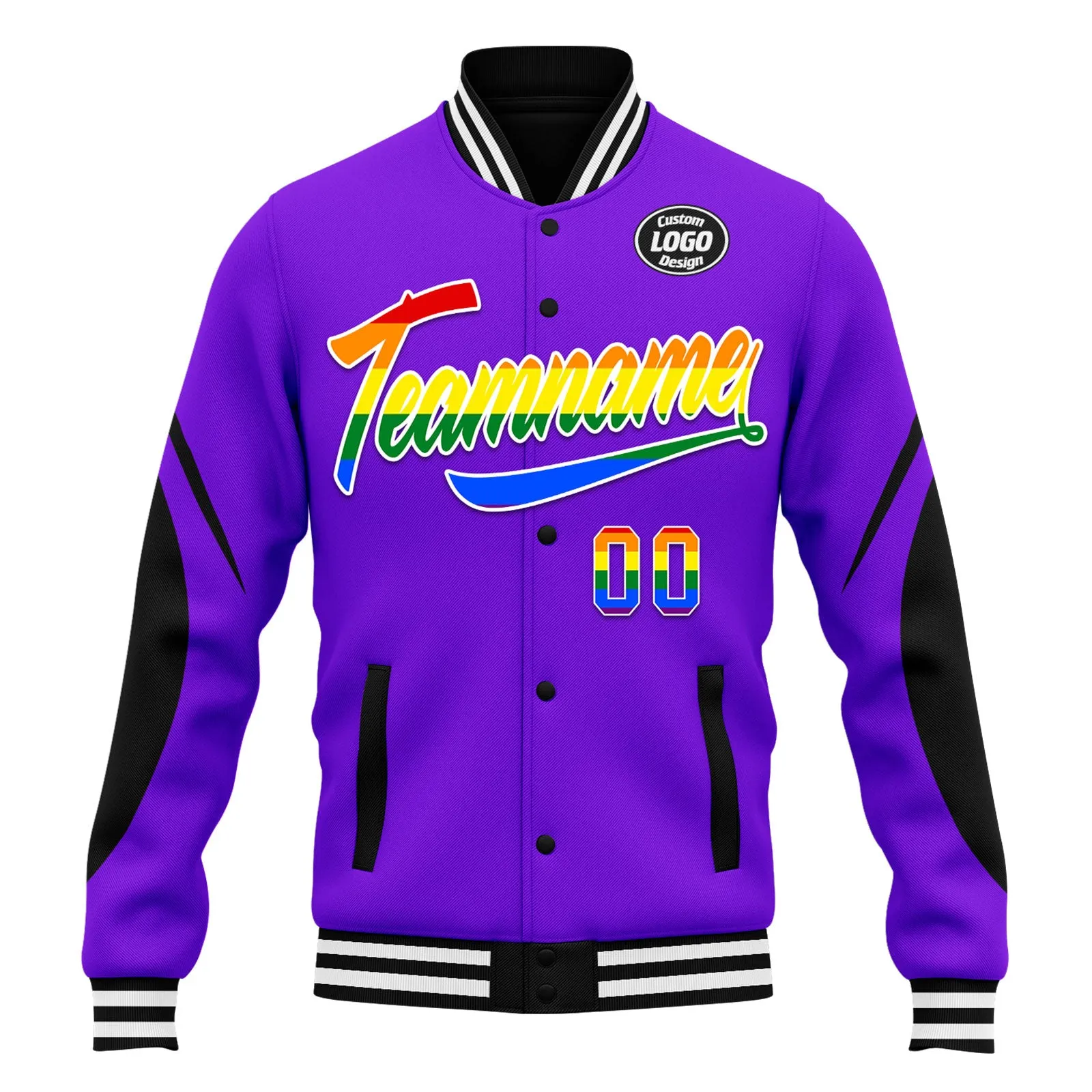 Custom Jacket Bomber Full-Snap Varsity Letterman Personalized Jacket FZ005-D025003-7