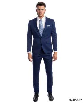 Dark Blue 2 PC Solid Suit - Slim Fit