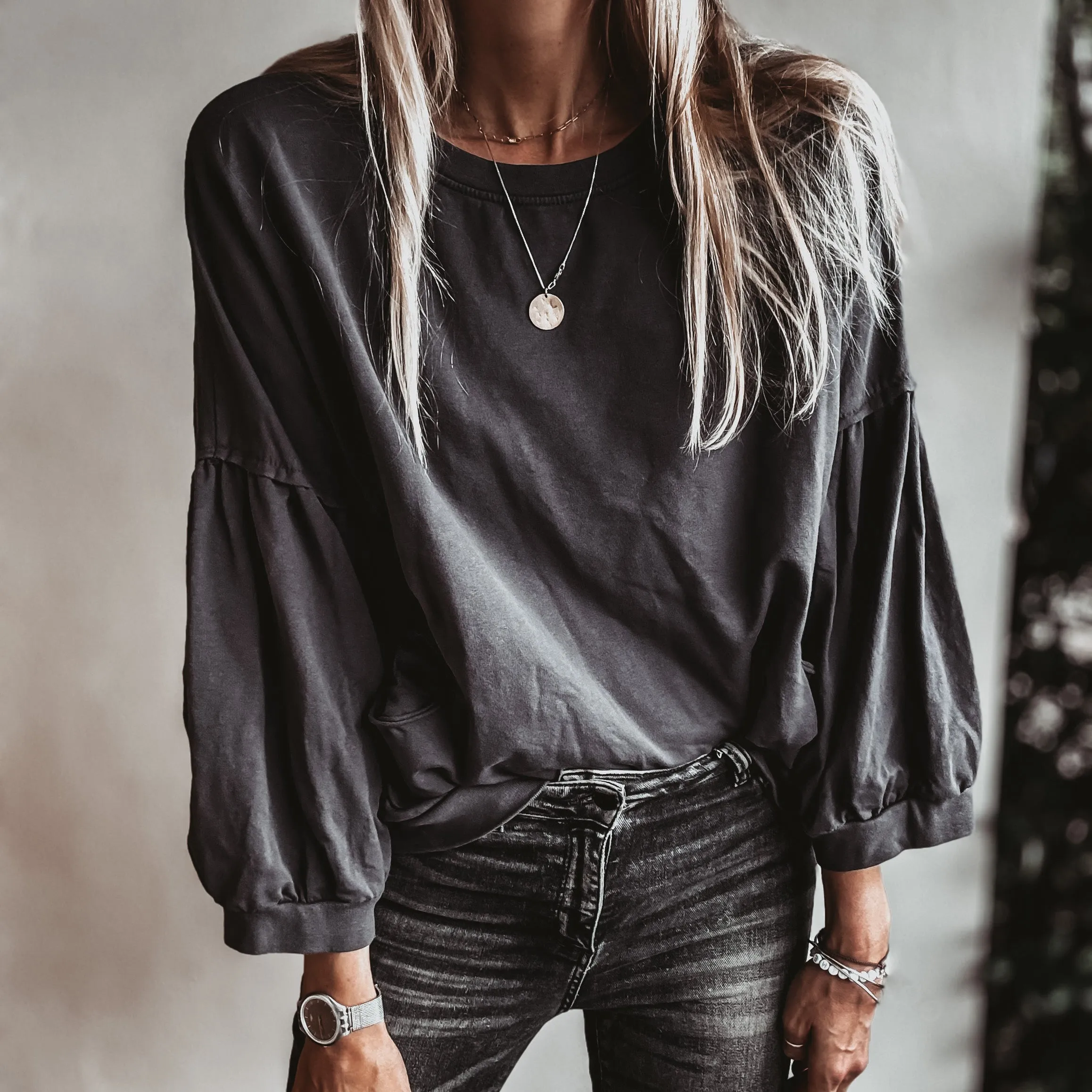 DARK GREY ULTIMATE super slouchy top *NEW*