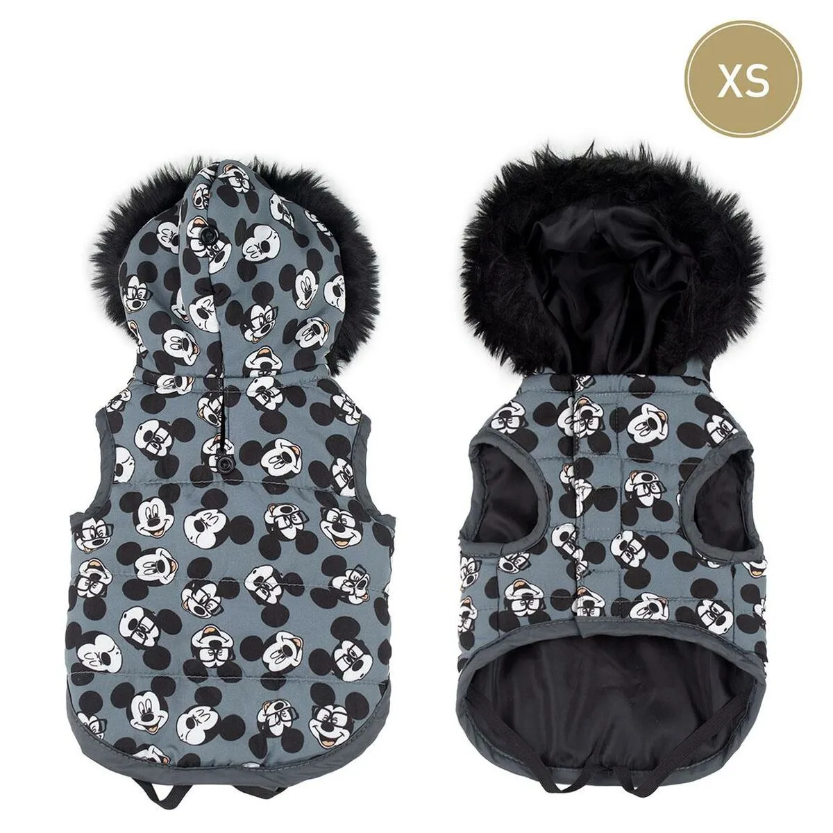 Dog Coat Mickey Mouse XS Grey