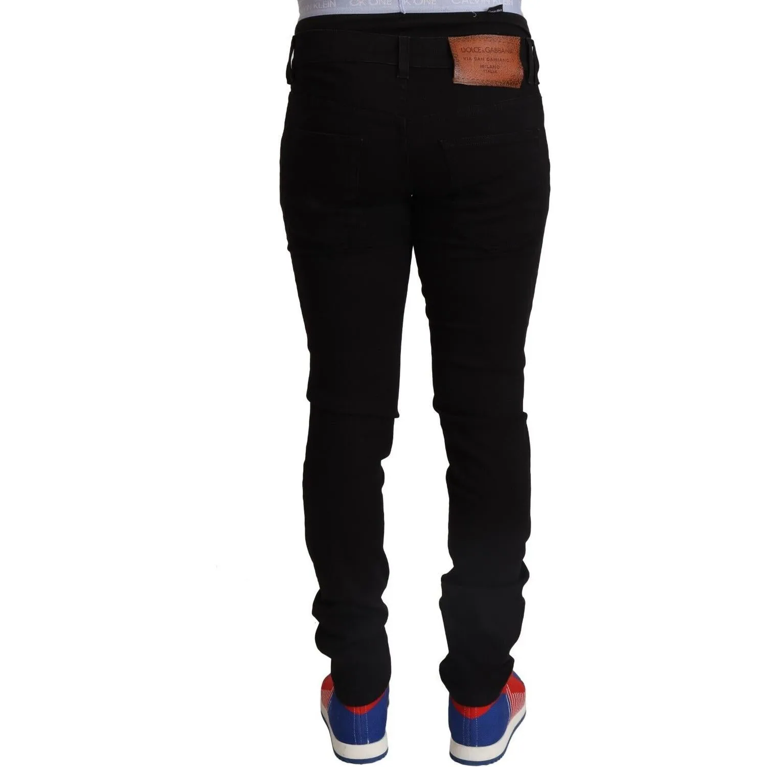 Dolce & Gabbana Elegant Slim Fit Black Denim Jeans