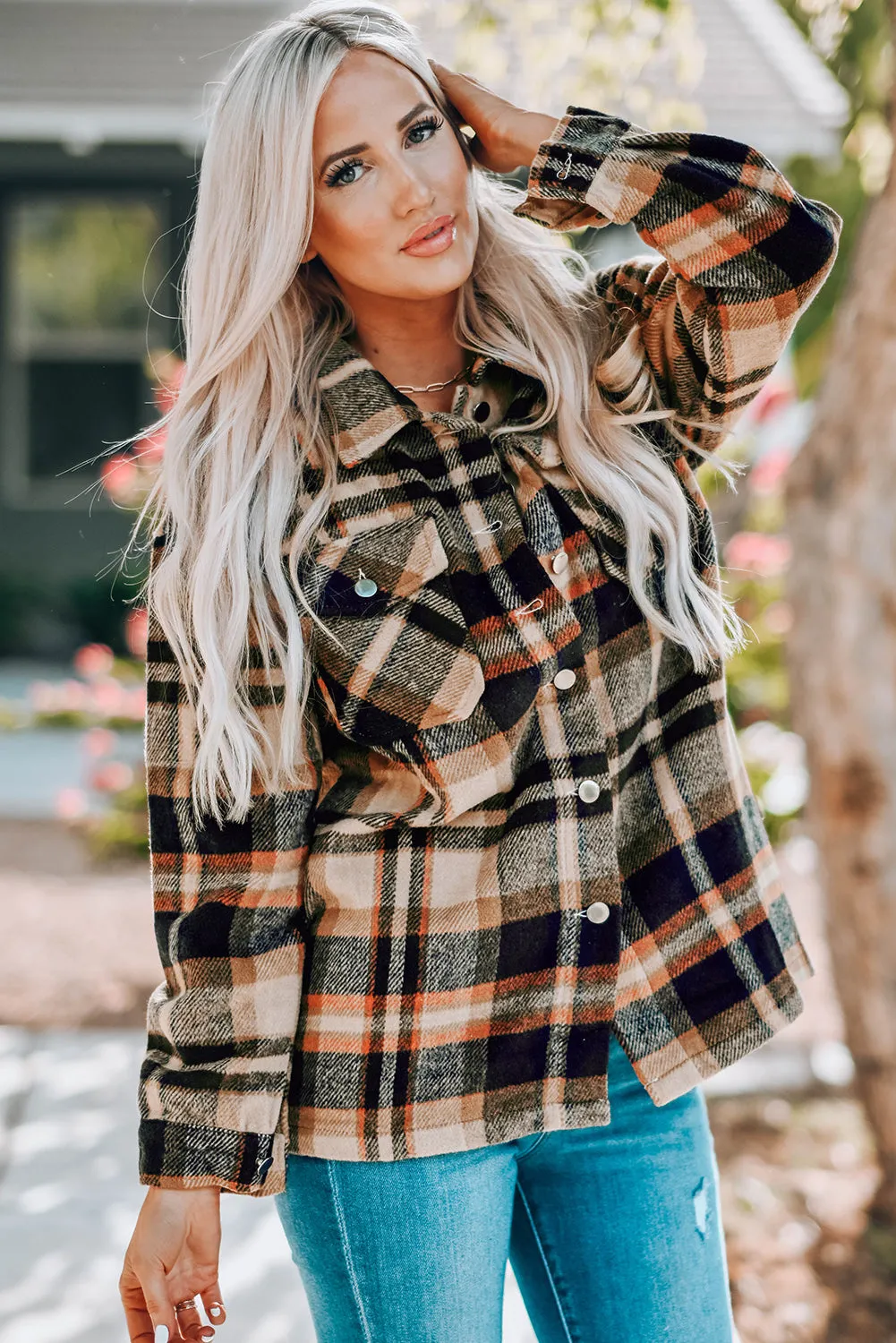 Double Take Plaid Shacket