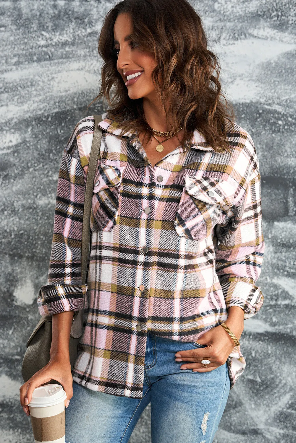 Double Take Plaid Shacket