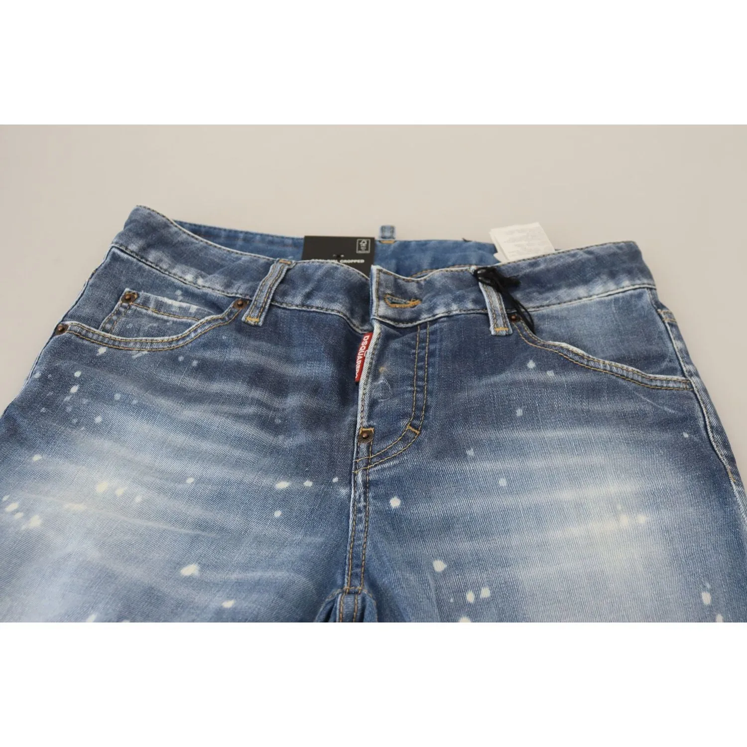 Dsquared² Chic Cropped Blue Denim - Elevate Your Casual Look