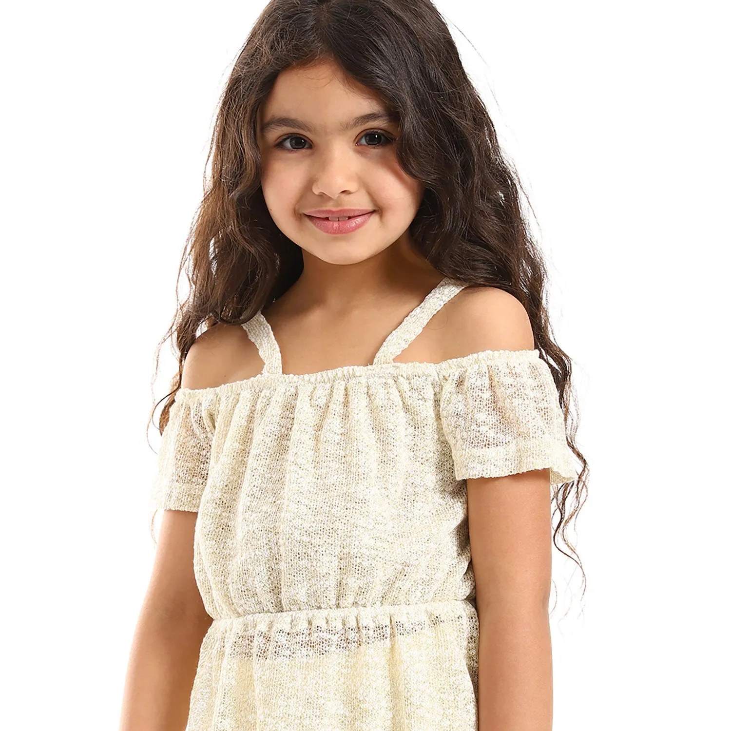 Elastic Off-Shoulders Girls Dress (G127) - Kady